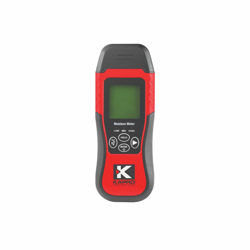 [Australia - AusPower] - Kapro - 379 Moisture Meter with Temperature Detection - Measures Wood Moisture and Temperature in Fahrenheit and Celsius - Features 8 Calibration Scales - Back-Lit Display & Auto-Power Shut Off 