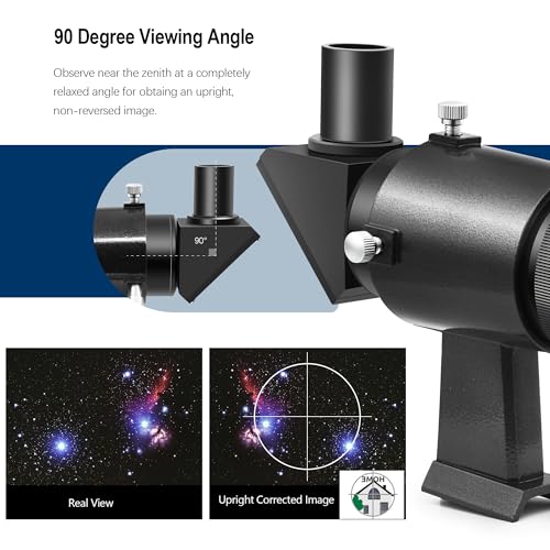 Astromania Finder Scope, Right Angle Optical Finderscope for Telescope 9x50 50mm