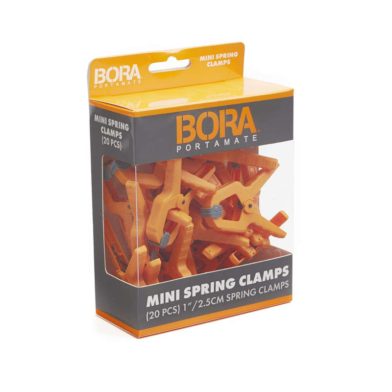 [Australia - AusPower] - Bora 1-Inch Mini Spring Clamp, 20-pack, 540520. Give yourself an extra hand with these tough polymer mini spring clamps 25mm 