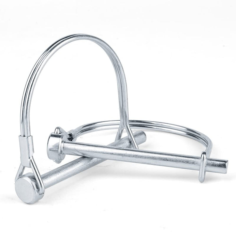 [Australia - AusPower] - 10 PCS Safety Coupler Pin Pto Pin Shaft Locking Pin 1/4 pin Hitch pin Round Wire Lock Pin 1/4" x 2-3/4" for PTO,Farm,Lawn,Hitches,and Garden 