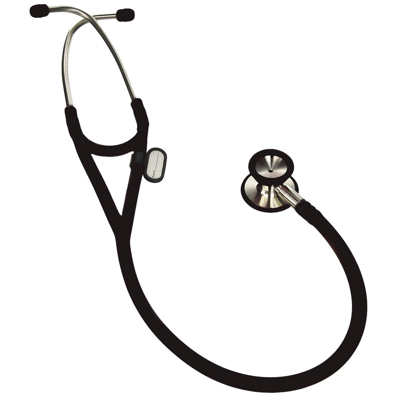 GIMA Cardiology Dual Head Stethoscope - Black Tube Littman Stethoscope Professional Cardiology Stethoscope Lira Nero