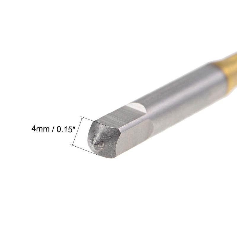 [Australia - AusPower] - uxcell Spiral Point Plug Threading Tap M5 x 0.8 Thread, Ground Threads H2 3 Flutes, High Speed Steel HSS 6542, Titanium Coated, Metric Screw Taps Tapping Bit for Thread Repair, 2pcs 