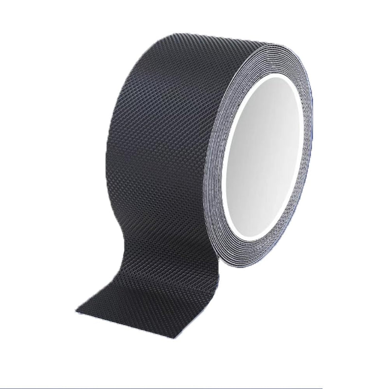 Rubber Grip Tape Anti Slip Tape 2 Inch, 16.5 Feet, Heavy Duty Waterproof Non-Abrasive Tape Cushion Pad for Indoor & Outdoor, Making Handles or Contact Surfaces Safer 2" x 16.5Ft Black Roll