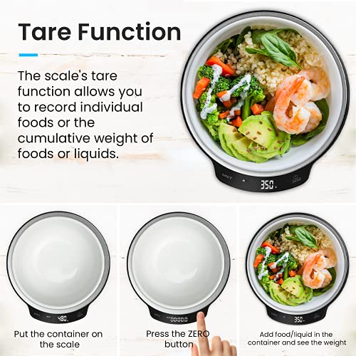 Pro Breeze Kitchen Scales Digital - Stainless Steel Digital Scales Kitchen High Precision Kitchen Weigh Scale for Baking and Cooking in g/ml/fl oz/lb oz Kitchen Scale