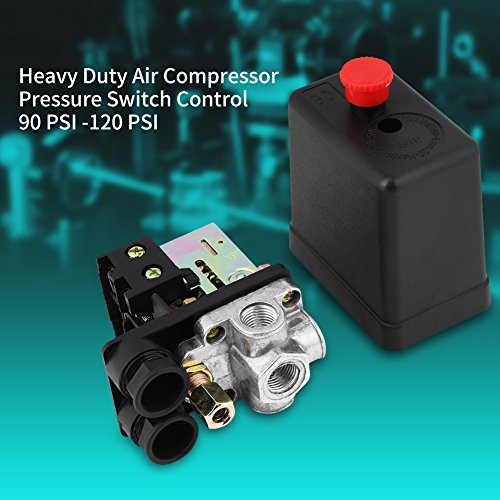 Air Compressor Pressure Switch Control, Heavy Duty 240V 16A Four Port Central Pneumatic Air Compressor Pressure Switch Control Valve Replacement