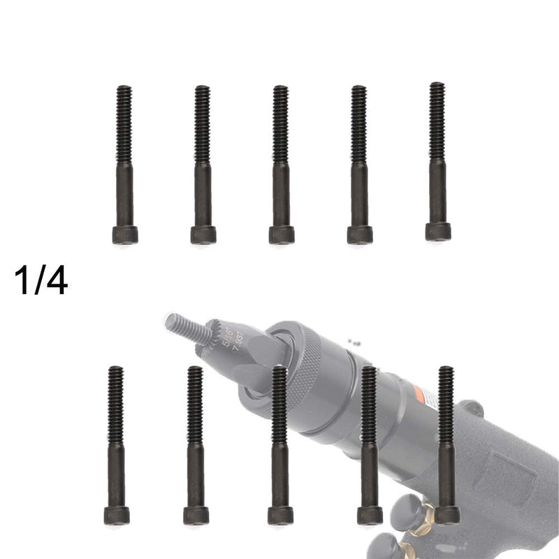 [Australia - AusPower] - 1/4 Replacement Mandrel,Rivet Nut Gun Tip Mandrel 10pcs for Pneumatic Rivet Nut Gun 10 pcs 1/4 