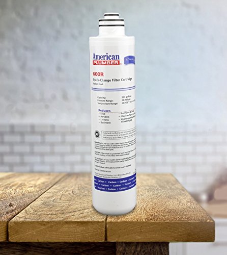 American Plumber 600R replacement water filter cartridge for under-sink water filtration systems