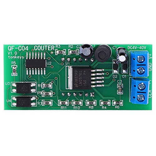 4-Digit Digital Counter Module with Memory Function, Electric Counting Meter 0-9999 Counting Range, DC 4-40V Digital Counter for Industrial Applications