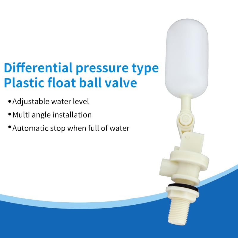 Float Ball Valve 4 Pack,1/2 Inch Water Float Valve with Adjustable Arm Filter for Livestock Water Trough,Water Tank,Pool,Pond,Fountain,Automatic Waterer Bowl