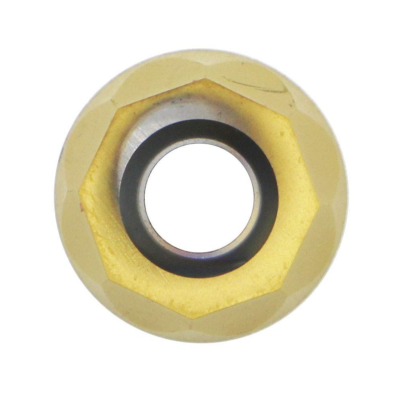 [Australia - AusPower] - 10pcs Carbide Milling Insert RPMT1204 ? R6?Round,CNC Milling Machine Indexable Milling Insert,Tungsten Steel Surface Golden Coating, Very Suitable for Processing Steel and Stainless Steel. RPMT1204M-C DP 