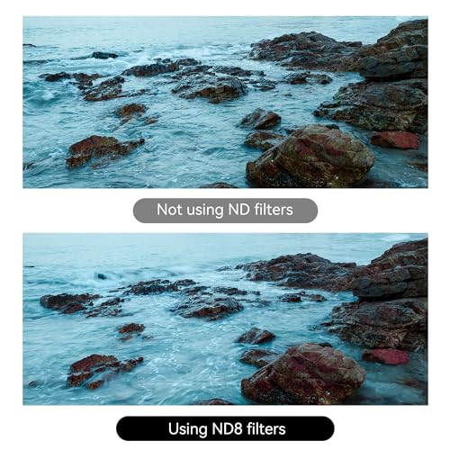 7artisans Nano Magnetic Filter UV Filter ND Light Reduction Filter/CPL Polarization Filter/GND Gradient Filter/Black Mist 1/4 Portrait Photography Filter Suitable for Lens(77mm ND8) 77mm Magnetic ND8