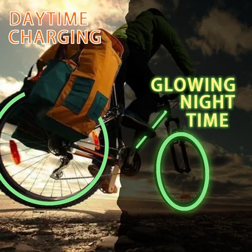 [Australia - AusPower] - Glow in The Dark Tape 33FT x 0.5 Inch Long-Lasting Bright Fluorescent 8 Hours Glow Tape, Strong Adhesive Warterproof Glow in The Dark Stickers for Night Decorations, Stairs, Walls and Exit Sign 33FT x 0.5IN 