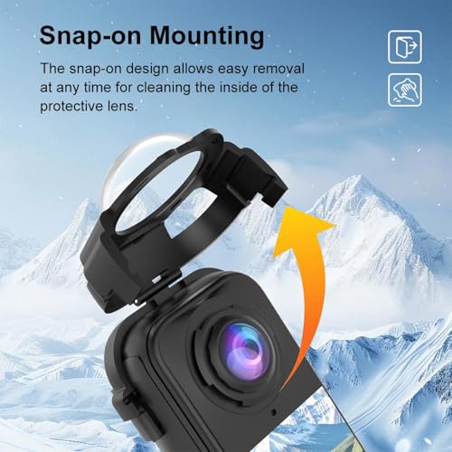 PULUZ X4 Air Premium Lens Guards, Compatible with Insta360 X4 Air Optical Tempered Glass Protective Snap-On Lens Cap, Case Cover Protection Action Camera Accessories Insta360 X4Air Snapon
