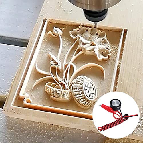 Regun CNC Touch Plate, CNC Router Machine Tool Setting Probe, Z-Axis Calibration, Alloy Material, Fixed Base, 1.4 x 0.77in