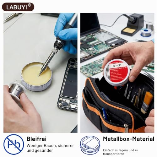 Solder paste, solder grease, flux soldering, solder paste, net weight 50 g | Soldering Flux, Soldering Flux, Solder Grease Flux, for Gold, Copper, Iron, Tin, Instruments, Mechanics