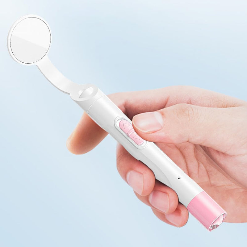 Sarini 2 Piece Dental Mirror with Light - USB Mouth Mirror with Direct-to-Use Anti-Fog Technology, Ideal for Doctors and Home Use