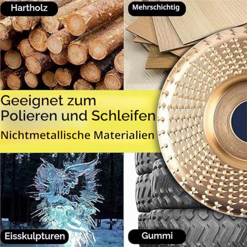 Polishing Pad for Angle Grinder, 3-Piece Angle Grinder Polishing Pad, High Performance Wood Carving Disc Set, Tungsten Carbide Sanding Discs (Mix) Mix