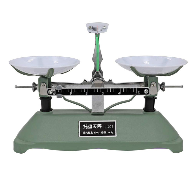 [Australia - AusPower] - HHNIULI 200g Balance Scale for Classroom, Laboratory Mechanical Tray Balance Scale Laboratory Teaching Tool Tray Balance with Tweezers and Various Weights for Kids 