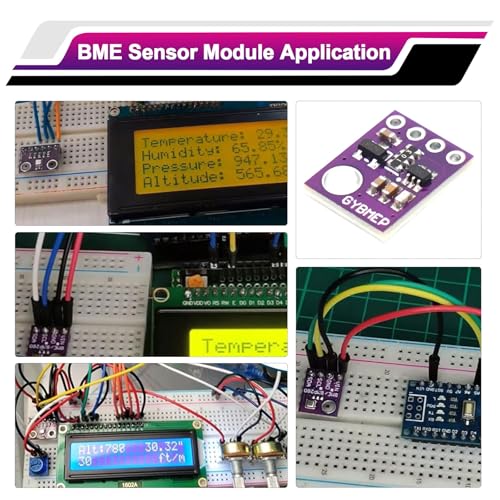 BME-280 Barometric Sensor for Temperature, Humidity and Air Pressure, BME Humidity Sensor 5V Module IIC I2C Compatible with Arduino and Ras-pberry Pi (Pack of 3)