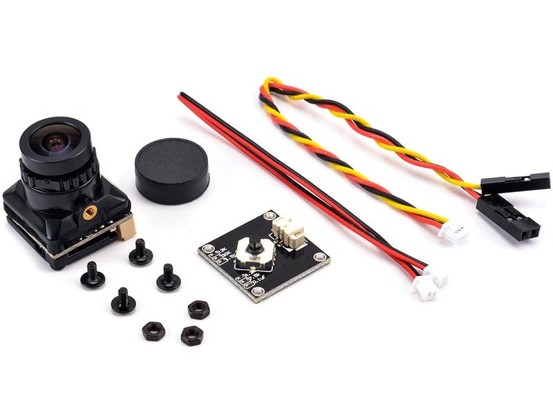 [Australia - AusPower] - Readytosky 1500TVL FPV Camera 2.1mm Lens 1/3" CMOS Camera 5V-30V PAL/NTSC with OSD Internal Adjustable for RC FPV Racing Drone (Black) Black 