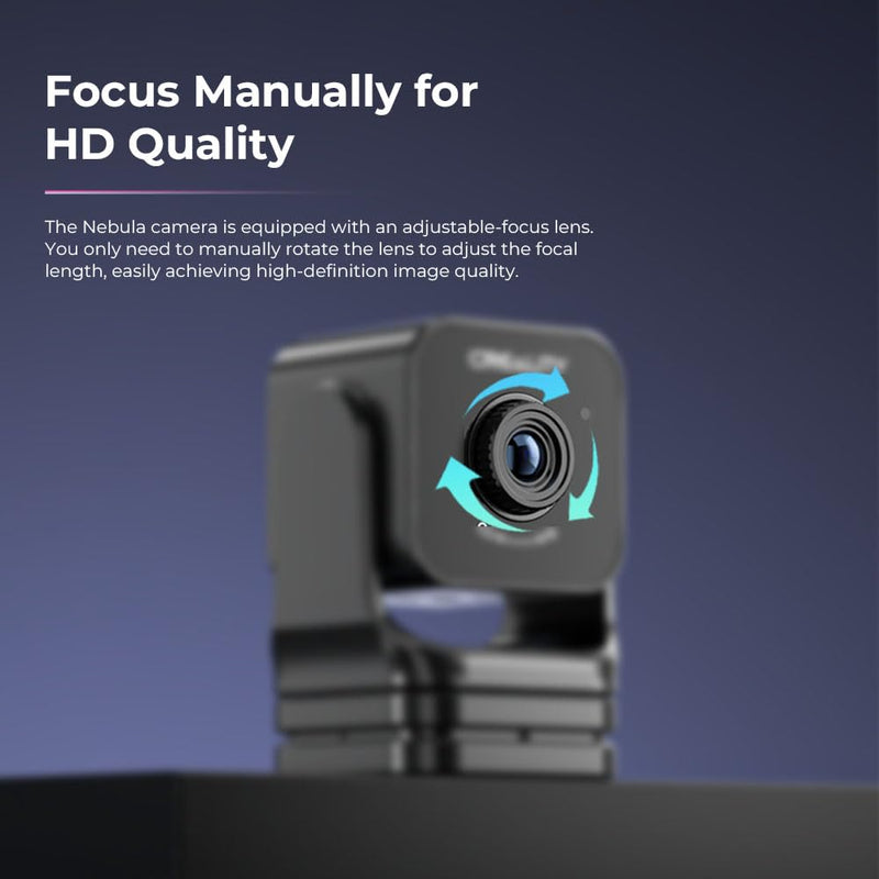 Creality Nebula Camera for 3D Printers, HD Quality for Sonic Pad, Nebula Pad, Ender 3 V3/Plus/KE/SE, CR-10 SE, HOLOT-MAGE/PRO, Real-Time Monitoring, Time-Lapse Photography, Spaghetti Detection