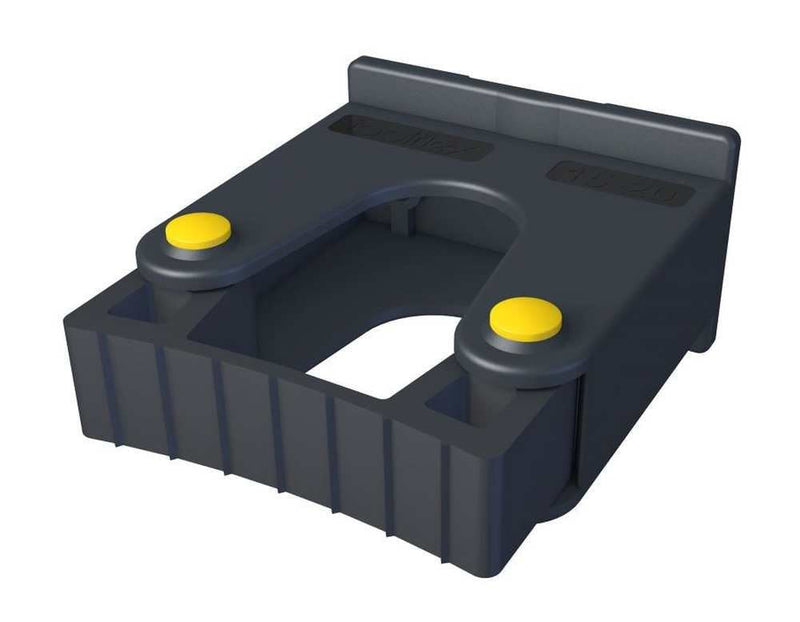 x2 Black Tool Storage Holder Grips Suitable For The Toolflex Wall Rack System Organiser (15 – 20mm)