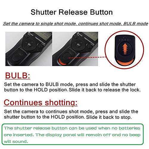 PHOLSY N8 Timer Remote Control Cable with Intervalometer for Nikon N8 for Nikon