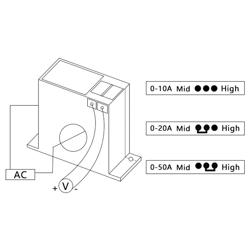[Australia - AusPower] - Current Transmitter, FCS2151-SD-5V Current Transducer Transmitter Transformer Sensor AC Current Converter 0-200A 