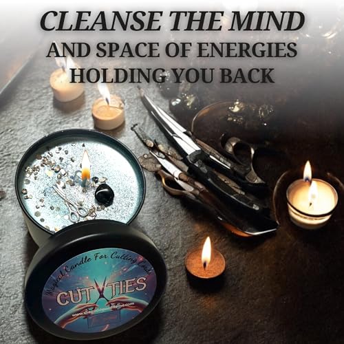 Cut Ties Spiritual Candle to Cut Cords, End Toxic Relationships, Break Unhealthy Attachments & Release Negative Energy | Energy Cleansing | Soy Candles Non Toxic | Sage Candle | Cleanse Your Home Small 4oz