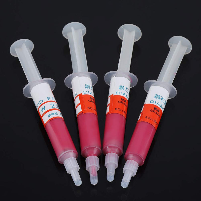 [Australia - AusPower] - Diamond Grinding Paste, Akozon 5 Pieces/Set Diamond Lapping Paste Polishing Paste Diamond Grinding Lapping Compound Compound Syringes (W2.5#4000) 