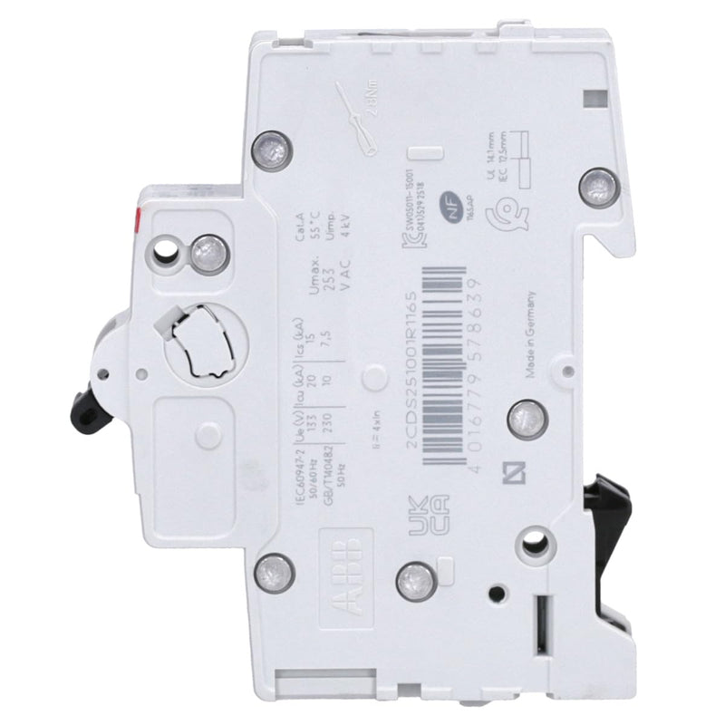 [Australia - AusPower] - ABB S201-B16 Circuit Breaker S200-1P 16 A-B 2CDS251001R1165 