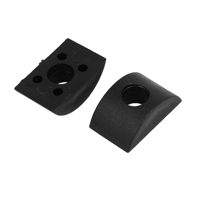 [Australia - AusPower] - uxcell a16111800ux0935 10mm Hole Dia Furniture Connector Half Moon Nuts Spacer Washer Black (Pack of 10) 