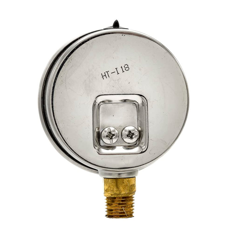 [Australia - AusPower] - 2 Pack of Liquid Filled Lower Mount Pressure Gauge with 2.5" Dial, 0-2000 PSI, 1/4" Male NPT Connection, Stainless Steel CASE and Bezel (2) 