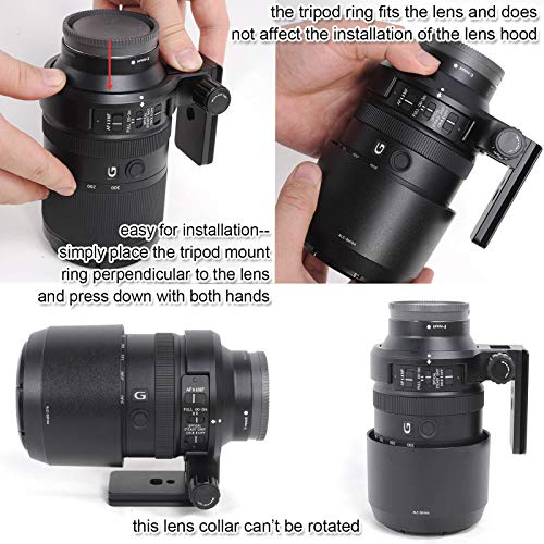 iShoot Improved 82mm Lens Collar Tripod Mount Ring for Sony FE 70-300mm f/4.5-5.6 G OSS Lens SEL70300G, Built-in ARCA-Swiss Fit Quick Release Plate for Arca Type Tripod Ball Head