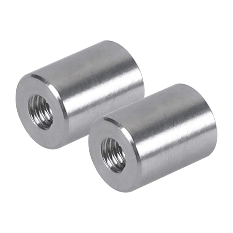 [Australia - AusPower] - Pack of 20 - M4 Round Connector Nuts, 304 Stainless Steel Coupling Nut 10 mm/0.39 inch Length Outside Diameter 8 mm / 5/16 inch 