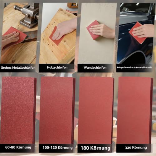 Sandpaper Set 230 x 93 mm 60-320 Grit Wet Dry Sandpaper | For car wood metal paint walls coarse and fine grinding polishing renovation 93x230mm Mix grit, 24 pieces