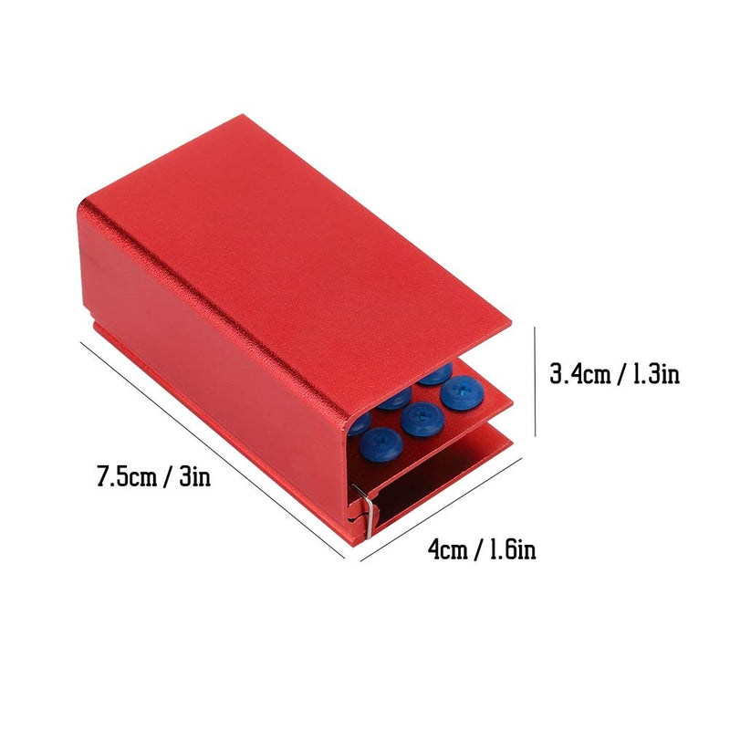 ZJchao Disinfection Box, 24 Holes Aluminium Alloy Disinfection Case with Silicone Pad Each Holds Holder Autoclavable Dentist Tool Suitable for Dental Burs