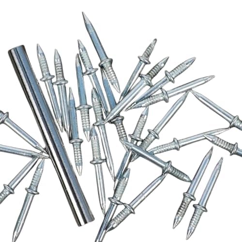 [Australia - AusPower] - 150pcs Double-Head Skirting Thread Seamless Nail, Non Marks Nail, Invisible Security Screw, Double Ended Baseboard Invisible Screw,Hidden Nail For Wood Veneer, With Specific Sleeve Tool (150) 150 