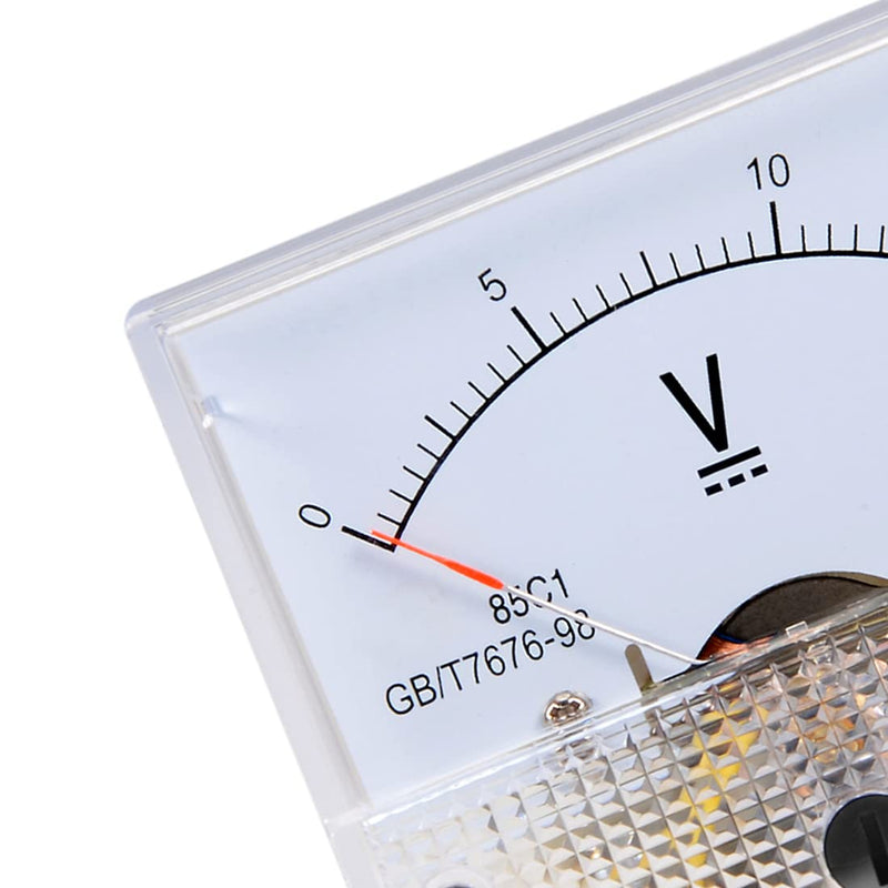 [Australia - AusPower] - uxcell® DC 0-15V Analog Panel Voltage Gauge Volt Meter 85C1 2.5% Error Margin 