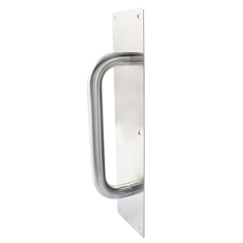 [Australia - AusPower] - Bivethoi 1Pcs Pull Push Door Plate Handle Stainless Steel Heavy Duty Barn Door Pull with Mounting Screws (Silver, 300x80mm/11.81x3.15inch Large 
