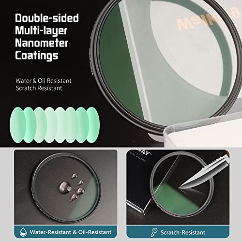 Walking Way 67mm Black Diffusion Filter 1/2, Soft Dreamy Cinematic Effect Filter, Hazy Diffuser, Ultra-Slim Frame, Multi-Coated Optical Glass, Water/Scratch Resistant for Portrait/Vlog/Video 67 mm 1/2 Diffusion