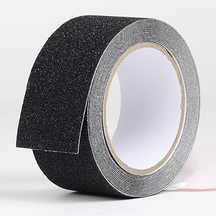 QILIMA Anti Slip Tape, Grip Tape for Stairs, Stair Grips Non Slip for Skateboards, Outdoor Adhesive Stair Grip Tape for Step Treads,Waterproof Black Grip Tape, 2inx33ft,2 Pack