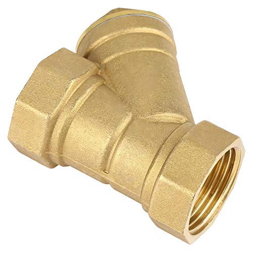 [Australia - AusPower] - Brass Strainer Filter Valve Connector Female Y Shape High Hardness Oil Water Separation 1" BSPP 