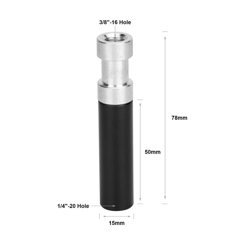 [Australia - AusPower] - 1/4"-20 Thread Hole to 3/8"-16 Thread Hole Screw Adapter with 15mm Rod 
