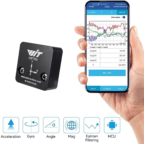 [1000HZ Accelerometer+Inclinometer] HWT906-TTL MPU-9250 9-axis Gyroscope+Angle(XY 0.05° Accuracy)+Digital Compass with Kalman Filter, Temperature&Magnetometer Compensation