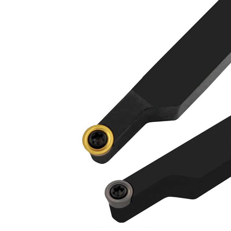 [Australia - AusPower] - 3/8” 1/2" SRACR1010/1212 H06 Lathe Turning Holders Lathe Turning & Profiling Tool Holder with RCMT0602 Round Carbide Milling Inserts For steel stainless steel (2pcs 1/2 holders+ 10pcs inserts) 2pcs 1/2 holders+ 10pcs inserts 