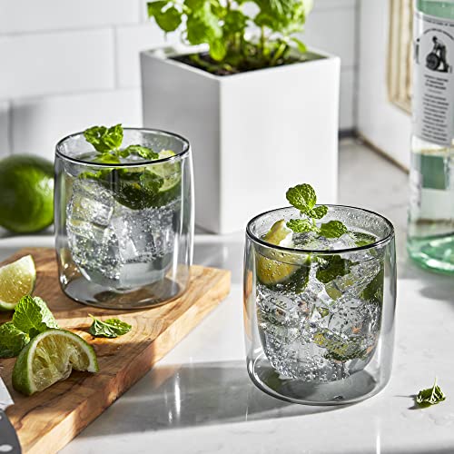 ZWILLING Sorrento 2-pc Double-Wall Tumbler Glass Set - Smoke Grey, 9-oz, 266ml
