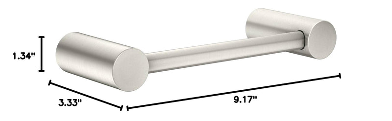 Moen YB0486BN Align 9-Inch Modern Hand -Towel Bar, Brushed Nickel