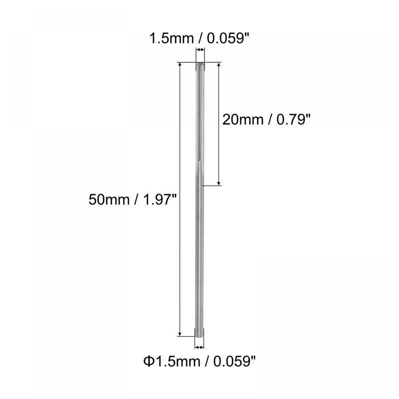 [Australia - AusPower] - sourcing map Reamer 1.5 mm C3/K10 Tungsten Carbide H7 Lathe 4 Straight Flutes Cutter 1.5mm 