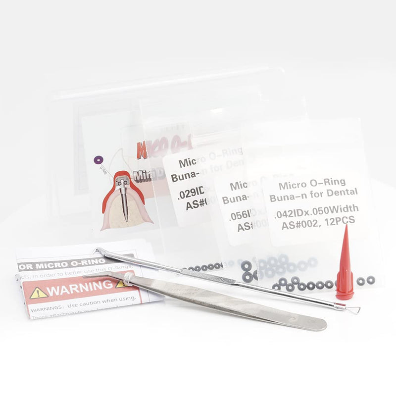 [Australia - AusPower] - O-Ring, Buna-n, Tool Kit with 3 Convenient Sizes, Replacement for Mini Dental Implants 